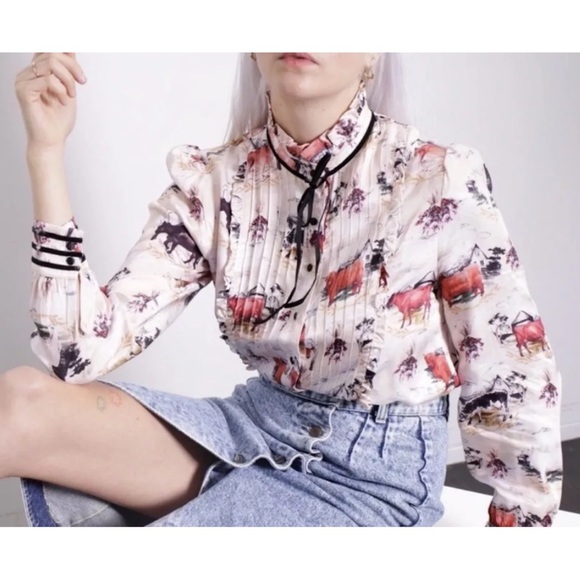 Rachel Antonoff Louise Puff Long Sleeve Shirt Sz XS - Picture 10 of 10